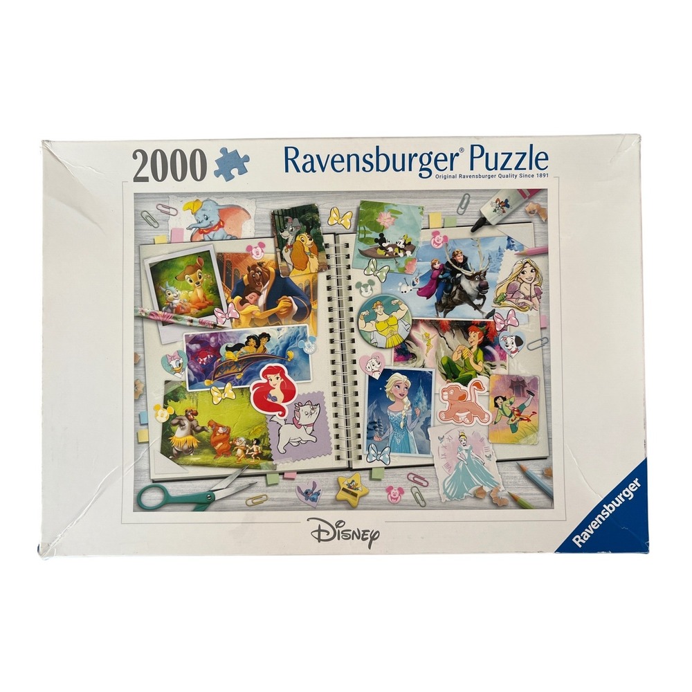 Ravensburger Disney Scrapbook 2000 Piece Jigsaw Puzzle Multi Character Complete
